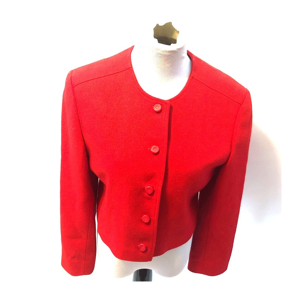 Pendleton Red Wool Jacket Size 12 - image 1